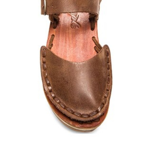 Free People Magnolia Slope Wooden Clogs platform wedge sandals shoes boho Hippie - Picture 6 of 16